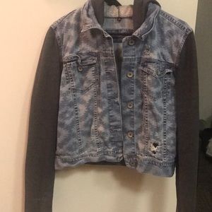 PAC Sun Denim Distressed hooded Jacket
